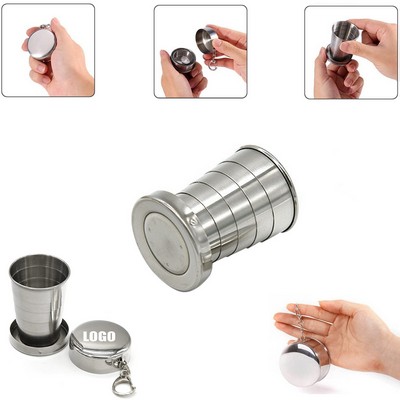 75Ml Collapsible Stainless Steel Travel Cup