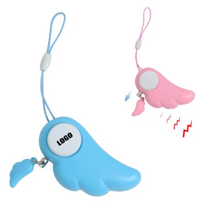 Wings Shaped Safety Alarm Keychain w/LED Light