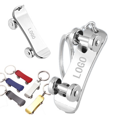 Mini Metal Scooter Keychain Pendant