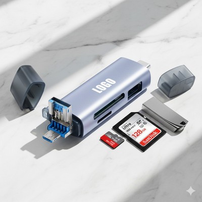 6-In-1 OTG USB 3.0 Memory Card Reader