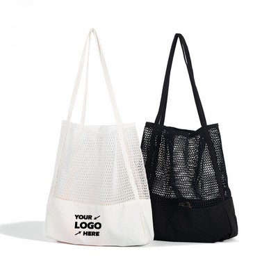 Canvas Mesh Shopping Bag