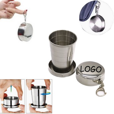 Stainless Steel Collapsible Cup Portable Metal Cups