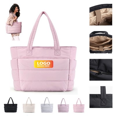 20L Lightweight Puffy Tote Bag with Compartments