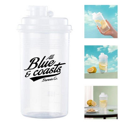 17oz Clear Graduated Water Bottle