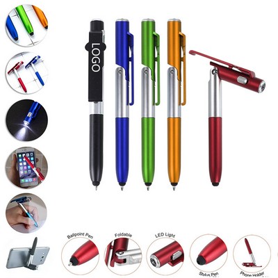 Multifunction Touch Screen Ballpoint Pens with LED Light
