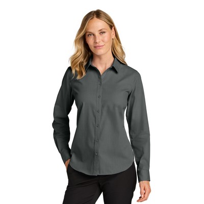 Port Authority® Women's Long Sleeve Nailhead Easy Care Shirt
