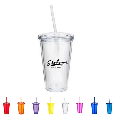 16oz Transparent Double Wall Tumbler