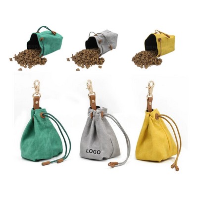 Waterproof Canvas Drawstring Storage Bag for Dog Food