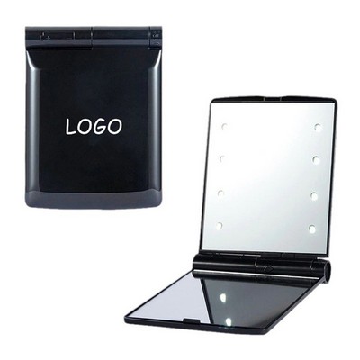 Pocket Double-Side Folding Cosmetic Led Mirror