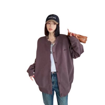 Button Cardigan Bomber Jacket