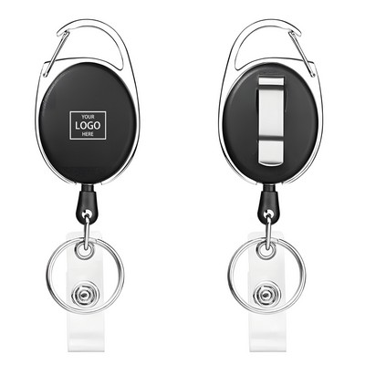Retractable Badge Holder with Claw Clip and Clamp for Id Clips