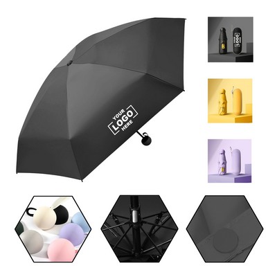 Compact Travel Umbrella with Protective Case