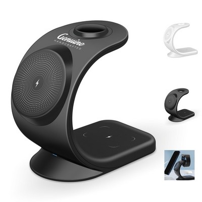 3-in-1 15w Wireless Magnetic Charger Stand