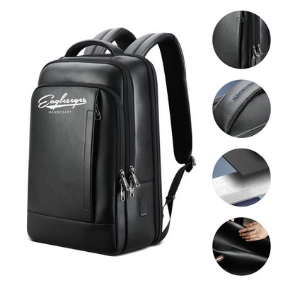 Business Leather Backpack