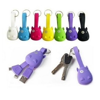 USB Data Cable Connector with Keychain
