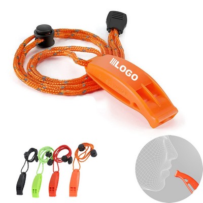 Emergency Whistles with Lanyard