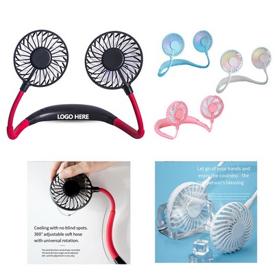 Dual Breeze Hand Free Portable Neck Fan