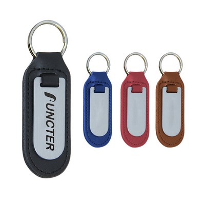 Custom Metal Leather Minimalist Keychain Car Keyring