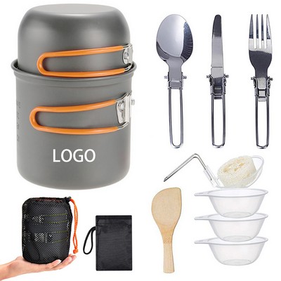 Portable Camping Cookware Tableware Set