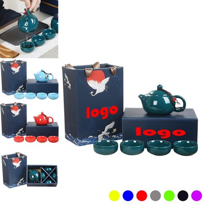Portable Ceramic Travel Tea Set
