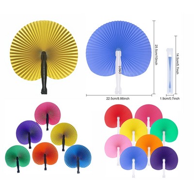 9" Folding Paper Hand Fans