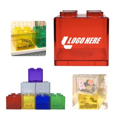 Stackable and Connectable Building Block Piggy Bank