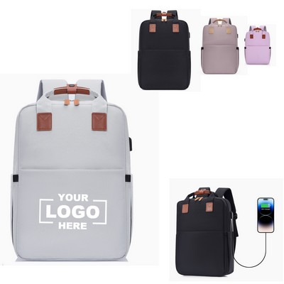 Campus Backpack with USB Charging Port
