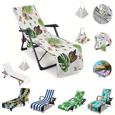 Custom Pattern Beach Chair Towel Cover