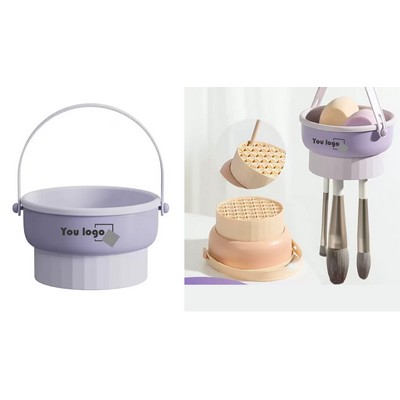 3-in-1 Storage Mat Cosmetic Makeup Brush Cleaner Bowl