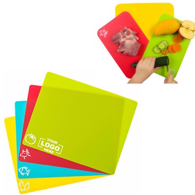 BPA Free Plastic Cutting Boards for Kitchen Set of 4
