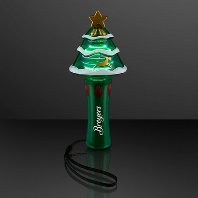 Fun Lights Christmas Tree Wand Spinner, 7.7" - Domestic Print