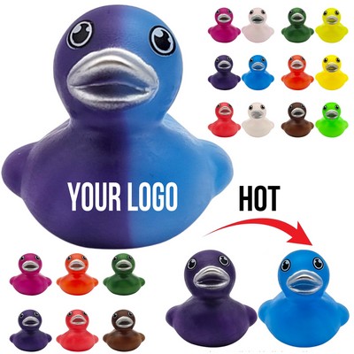 Custom Mini Color Changing Rubber Duck Baby Bath Toy