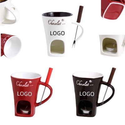 4.4Oz Chocolate Melting Mug With Fork