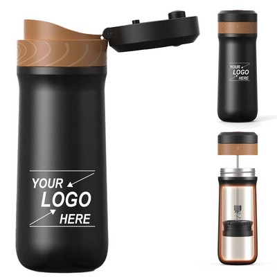 Portable Insulated French Press Coffee Tumbler