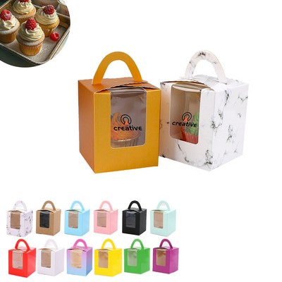 DIY Cupcake Paper Box With Clear Window