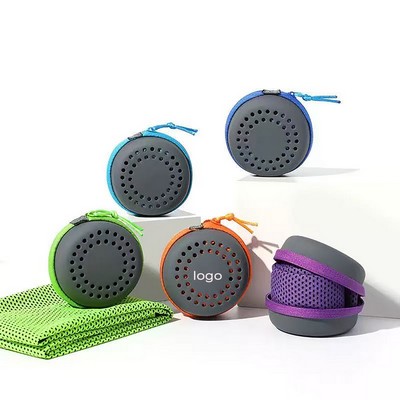 Microfiber Cooling Towel with Silicone Case