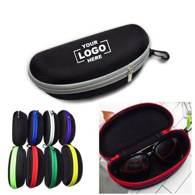 Portable Sun Glasses EVA Hard Case Travel Zipper Clip On