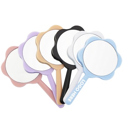 Flower-Shaped Handheld Mirror