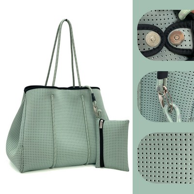 Neoprene Tote Bags with Bottom Insert