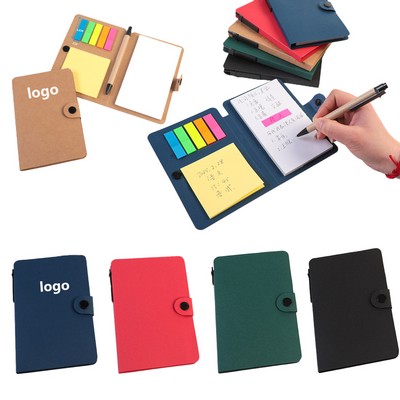 Post-It Note Button Kraft Paper Note Book