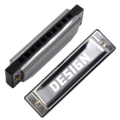 10 Hole Customizable Metal Harmonica With Case