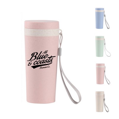 10oz Wheat Straw Fiber Reusable Water Bottle