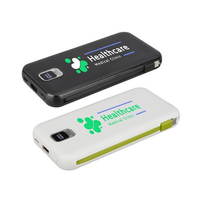 10,000mAh PD Fast Charging Power Bank Built-In Input Plug