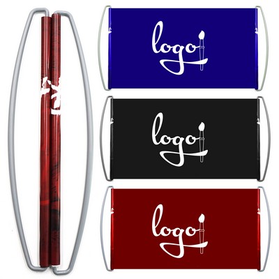 Customizable Retractable Handheld Banner Flag