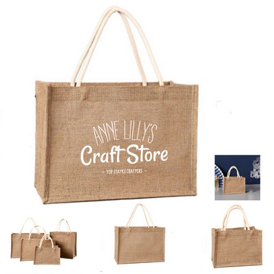 Burlap Jute Tote Bag