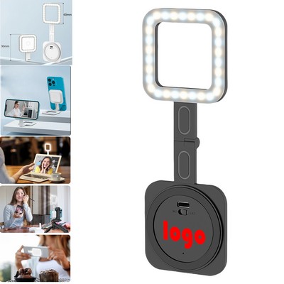 Custom Magnetic Phone Selfie Light – Adjustable Brightness, Rechargeable, 180° Rotation