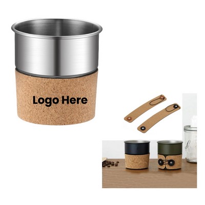 10OZ Portable Camping Coffee Mugs with Insulated Sleeves