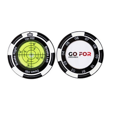 Golf Ball Marker with High Precision Green Reading Aid