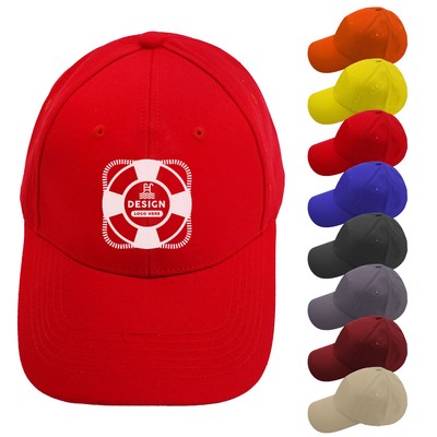 6-Panel Structured Cap with Metal Snap Closure MOQ50
