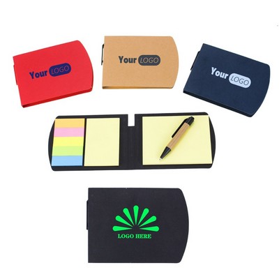 MOQ 10 pcs Eco-Friendly Sticky Notes with Pen